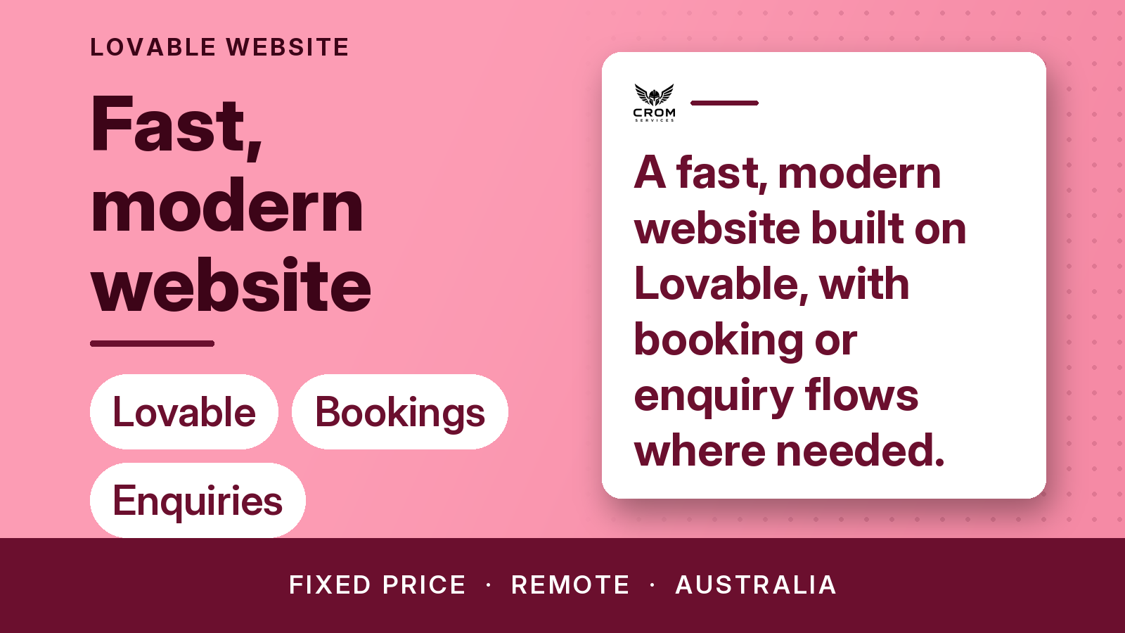 Lovable website pack thumbnail: a friendly local business homepage with online booking