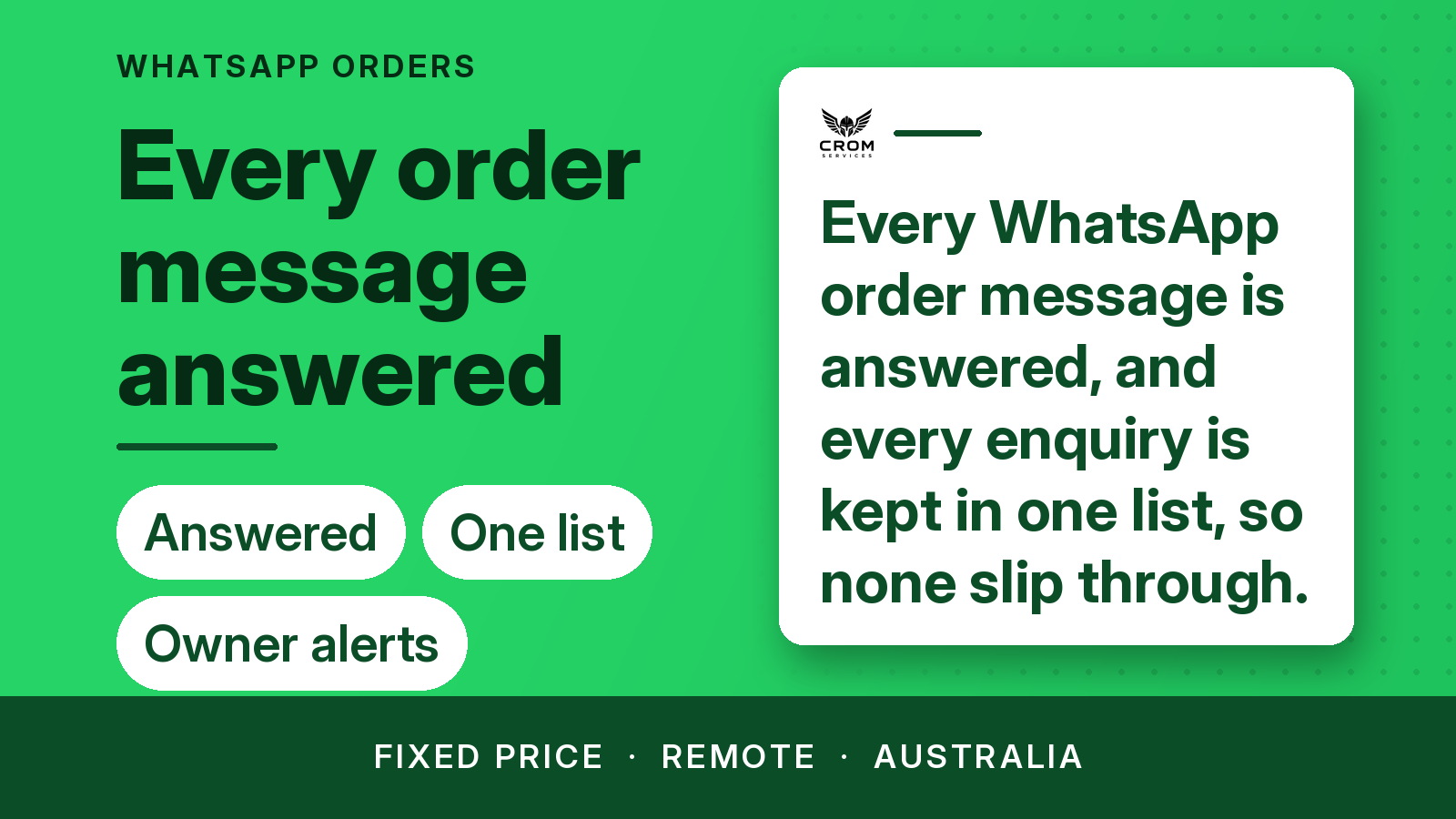 WhatsApp orders pack thumbnail